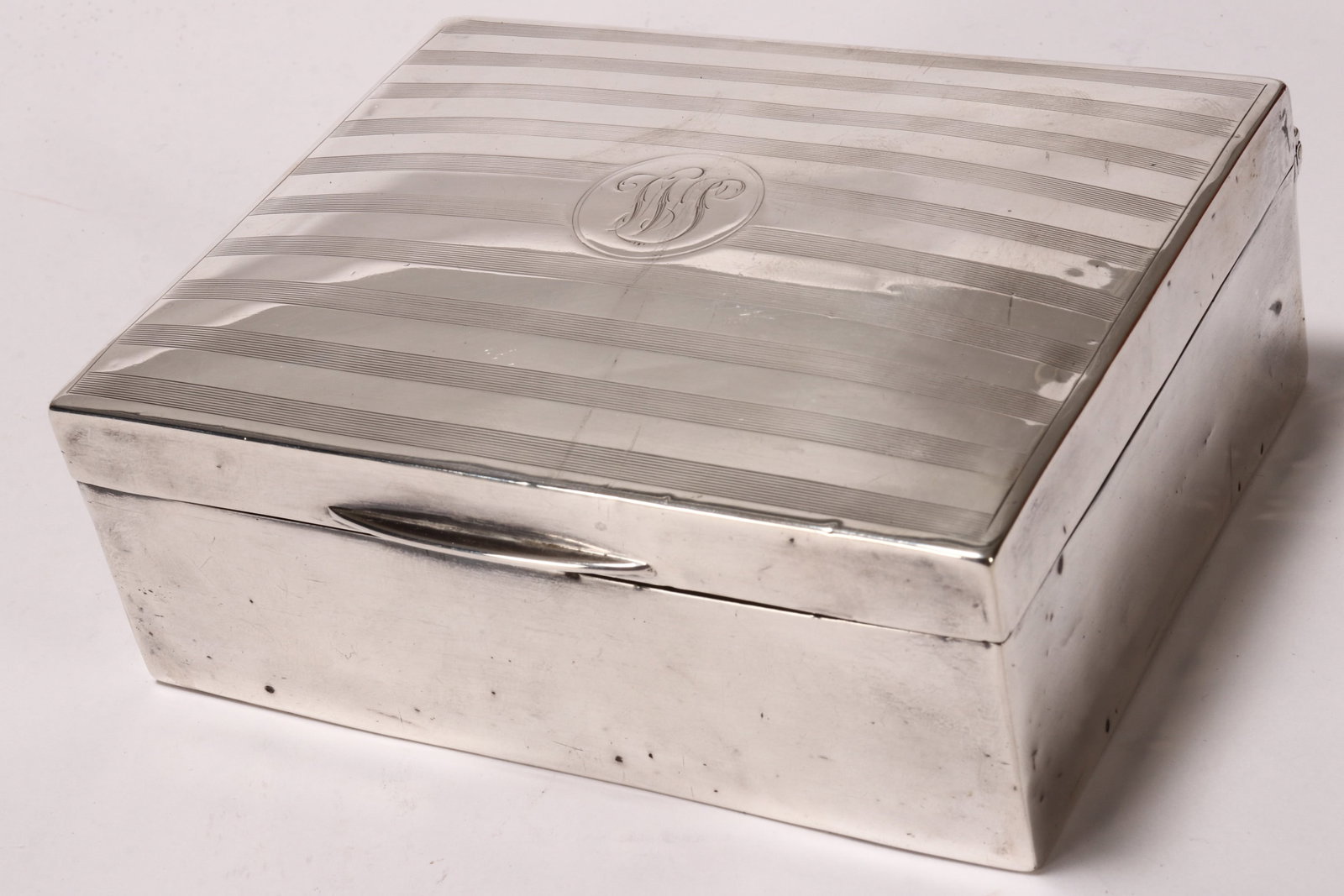 George V Sterling Silver Cigar Box, (1 of 4)