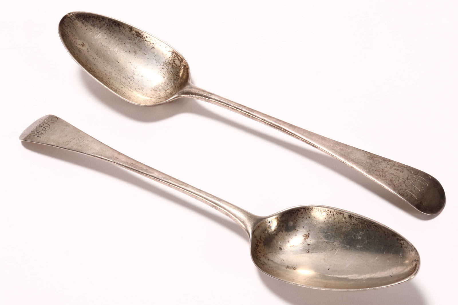 Pair of George III Sterling Silver Table Spoons, (1 of 3)