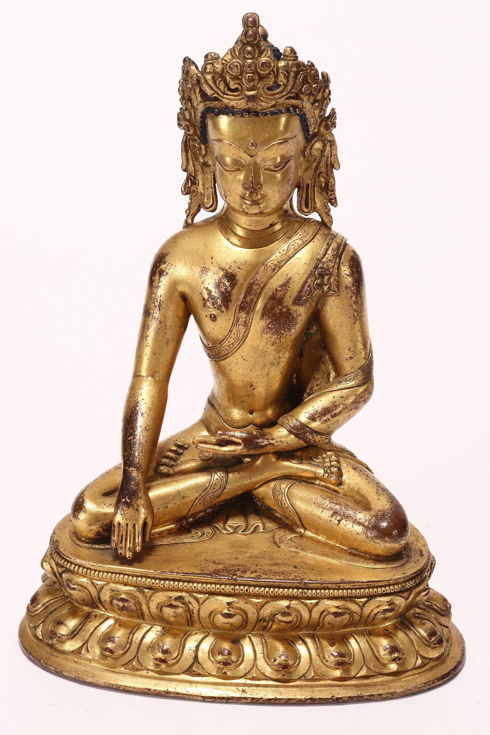 Good Sino-Tibetan Gilt Bronze Buddha, (1 of 7)