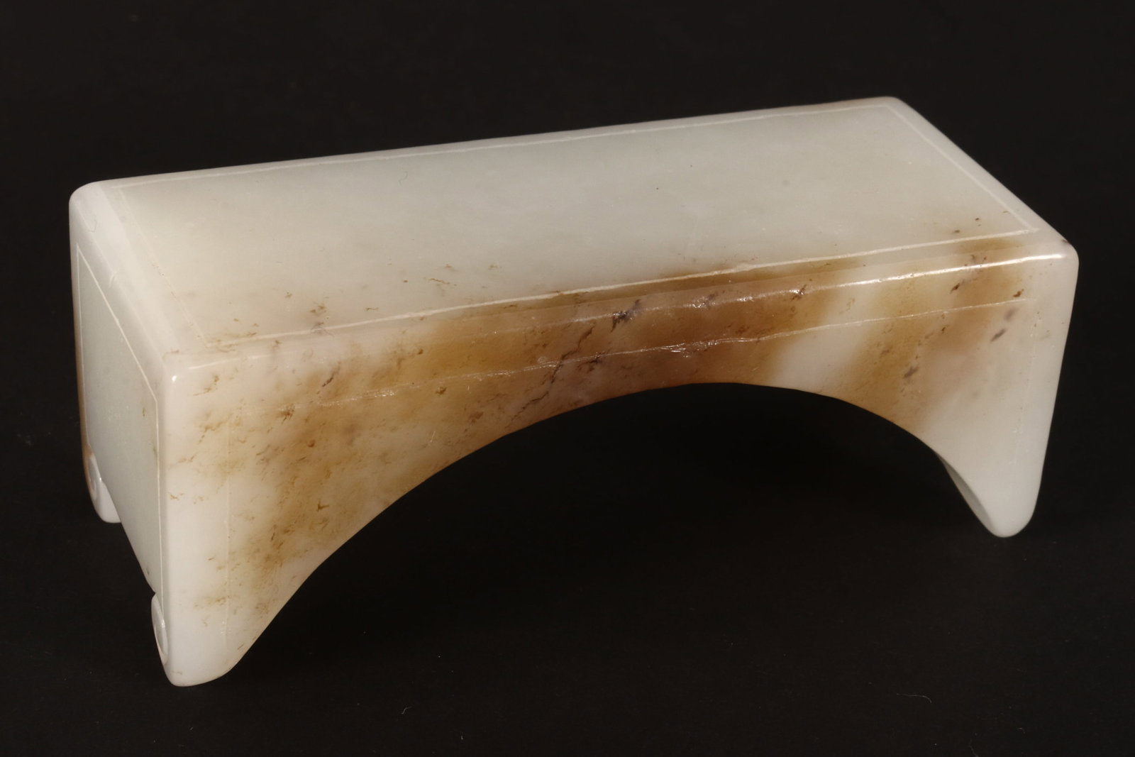 Chinese Carved Jade Brush Rest, (1 of 2)