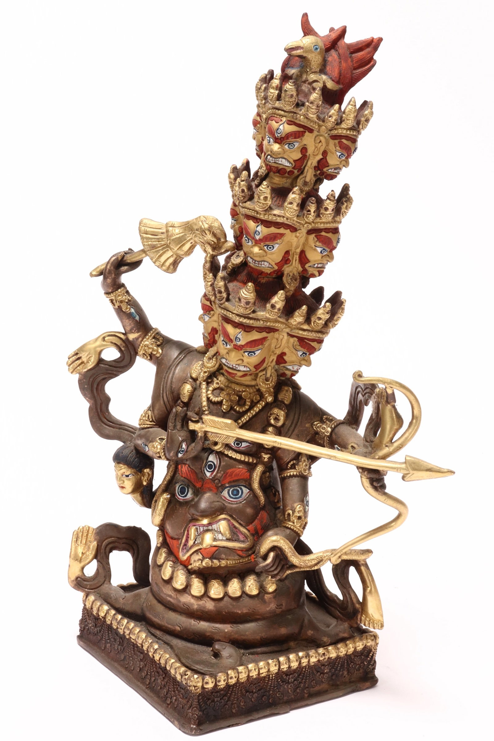 Sino-Tibetan Gilt Bronze Deity, (1 of 10)