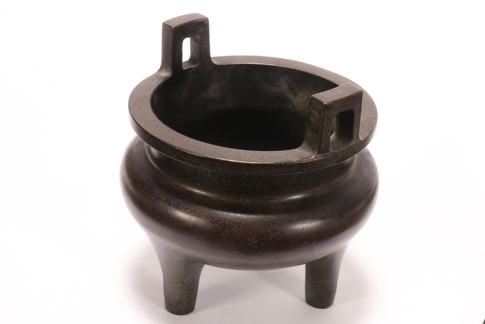 Chinese Twin Handled Bronze Censer, (1 of 3)