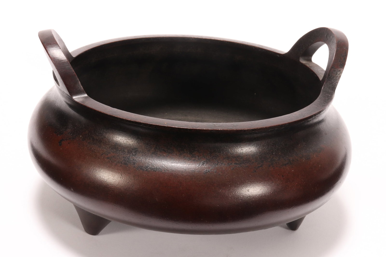 Chinese Twin Handled Bronze Censer, (1 of 3)