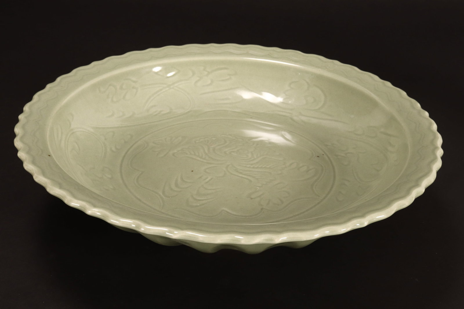 Chinese Celadon Charger, (1 of 3)