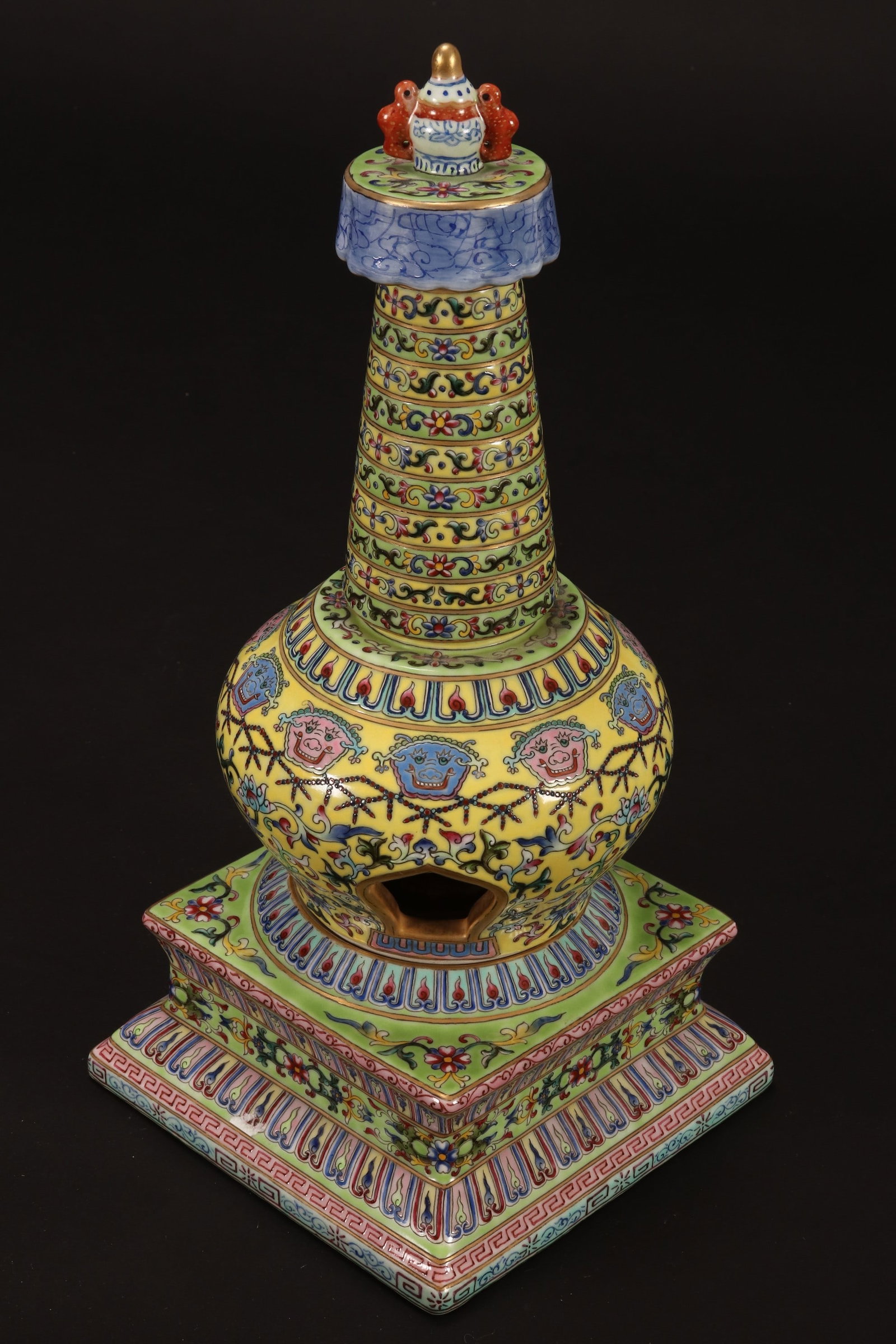 Chinese Porcelain Stupa and Buddha, (1 of 3)