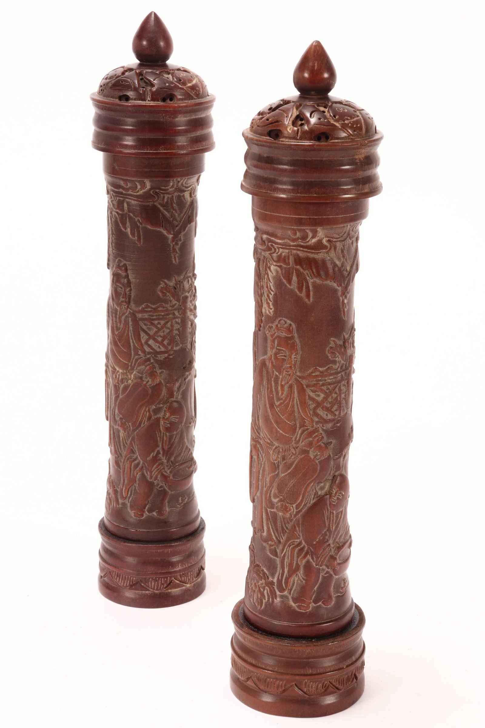 Pair of Chinese Wooden Incense Holders, (1 of 2)