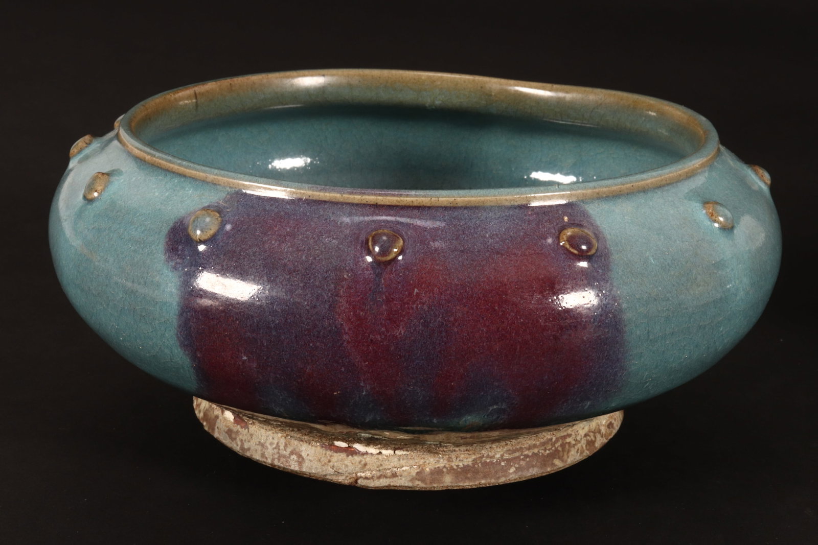 Chinese Jun Splash Lotus Bowl, (1 of 4)