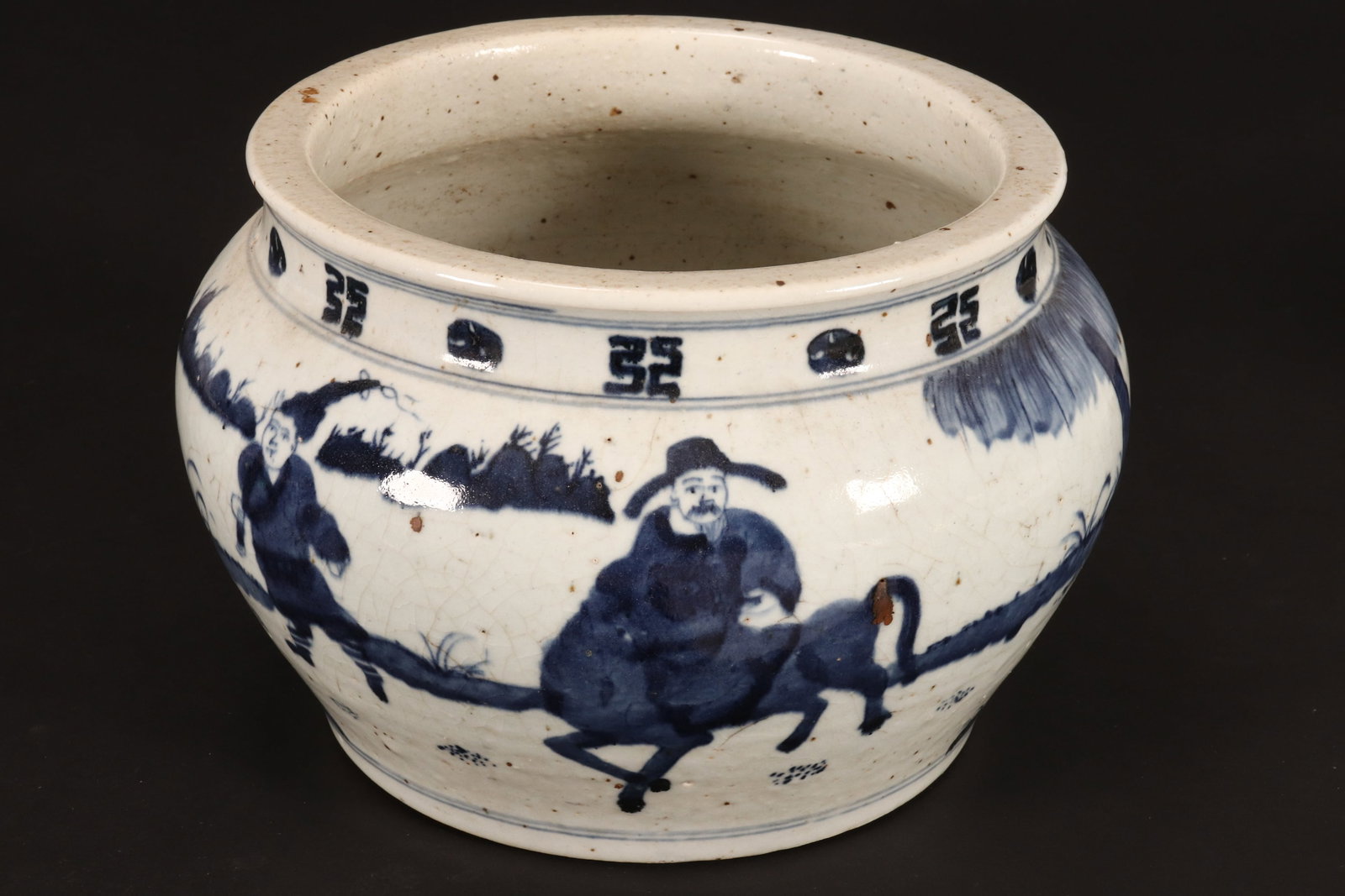 Chinese Blue and White Porcelain Jardiniere, (1 of 3)