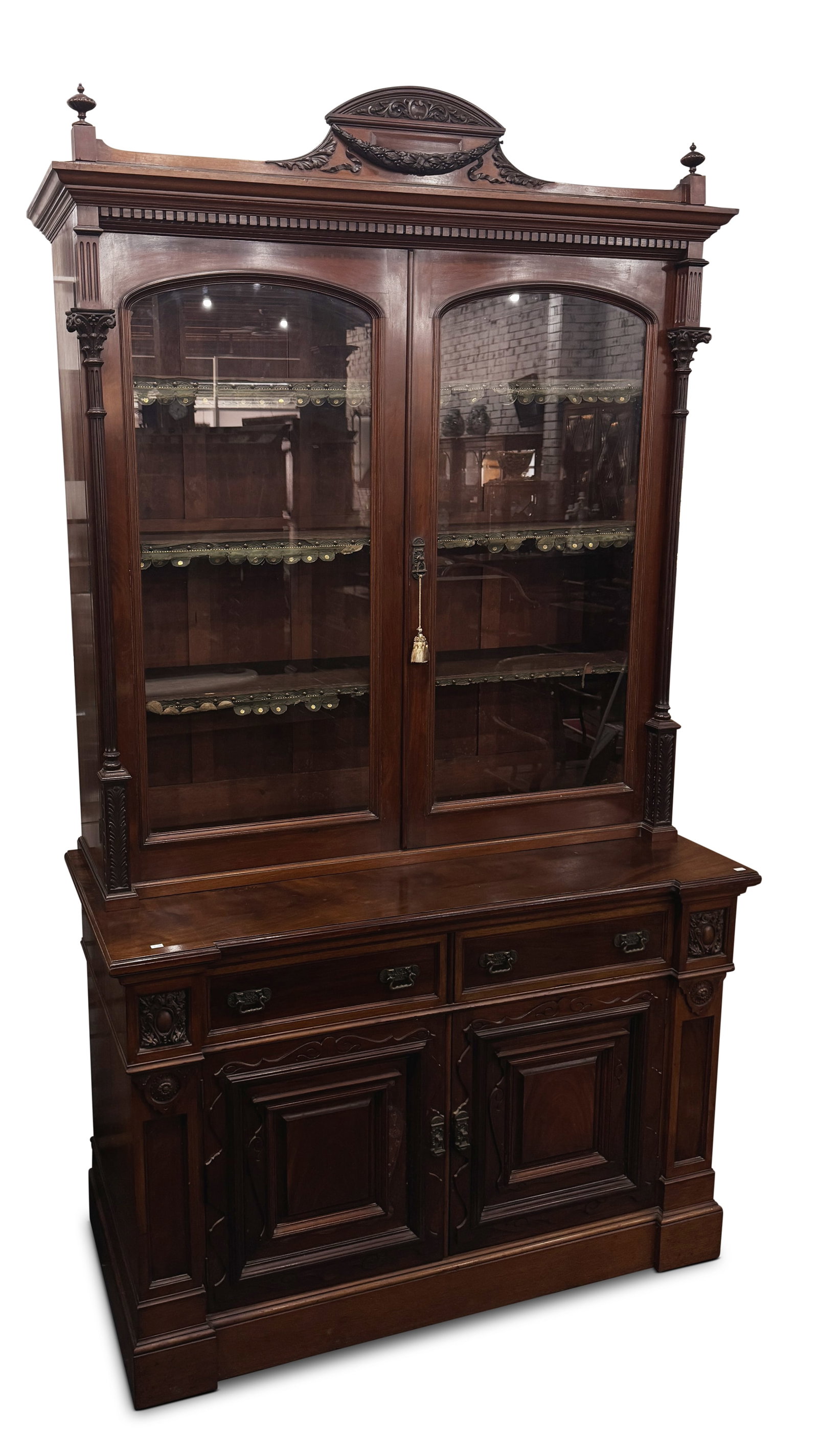 Good Edwardian Mahogany Bookcase, (1 of 3)