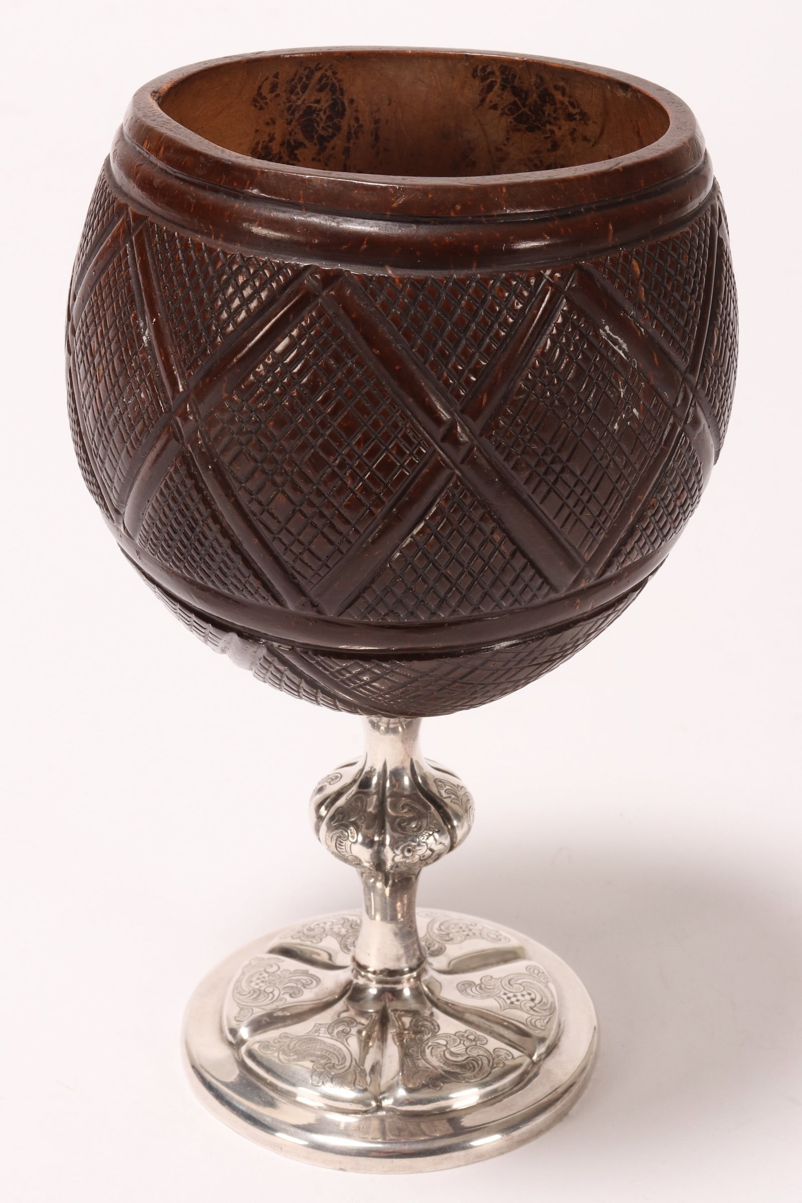 19th Century Silver and Coconut Goblet, (1 of 2)