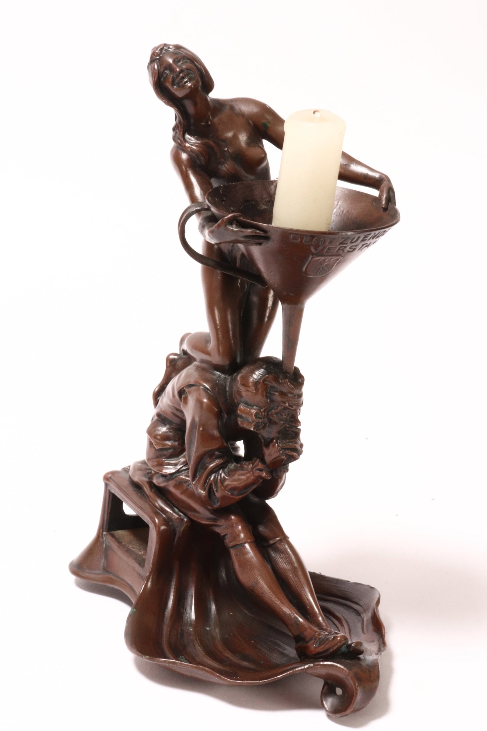 Art Nouveau Figural Candlestick, (1 of 5)