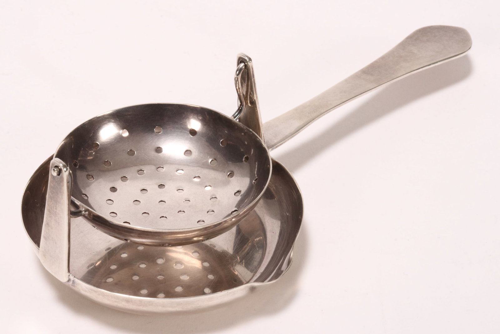 Sterling Silver Tea Strainer on Stand, (1 of 2)