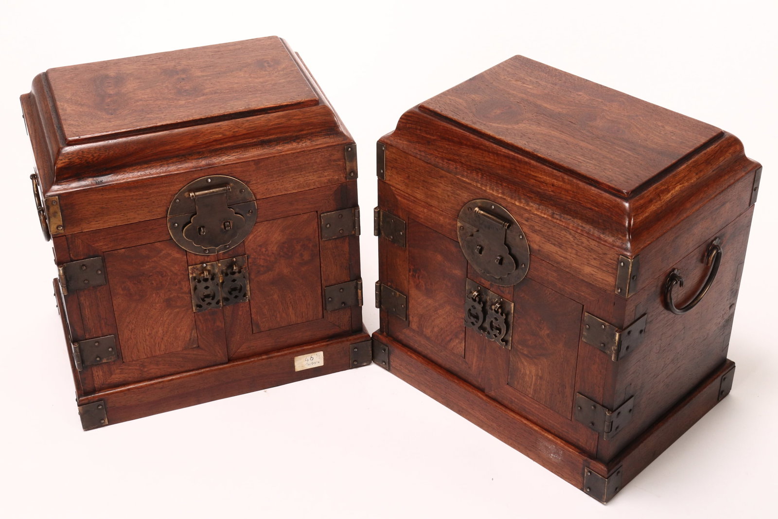 Pair of Chinese Wooden Jewellery Cabinets, (1 of 2)