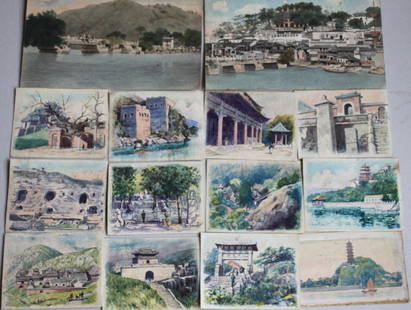 Seventy Eight Painted Images of China,c.1925: possibly for cigarette cards, (8) Provenance: W.A Pennell, then by decent (see Lot 364)