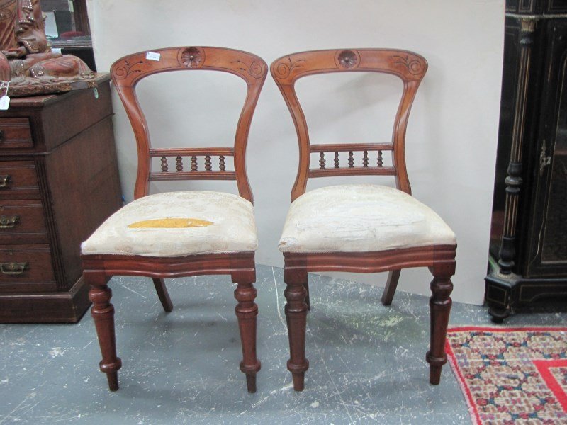 Pair of Edwardian Chairs,: (2)