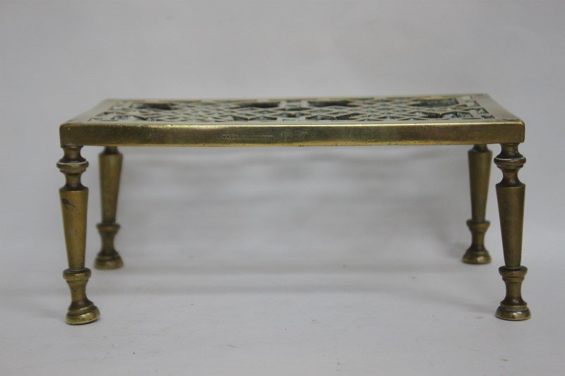 19th Century Brass Trivet,: -1