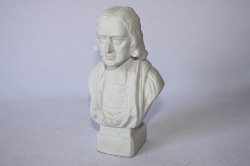 Parian Three Quarter Bust of John Wesley,: h 15cm