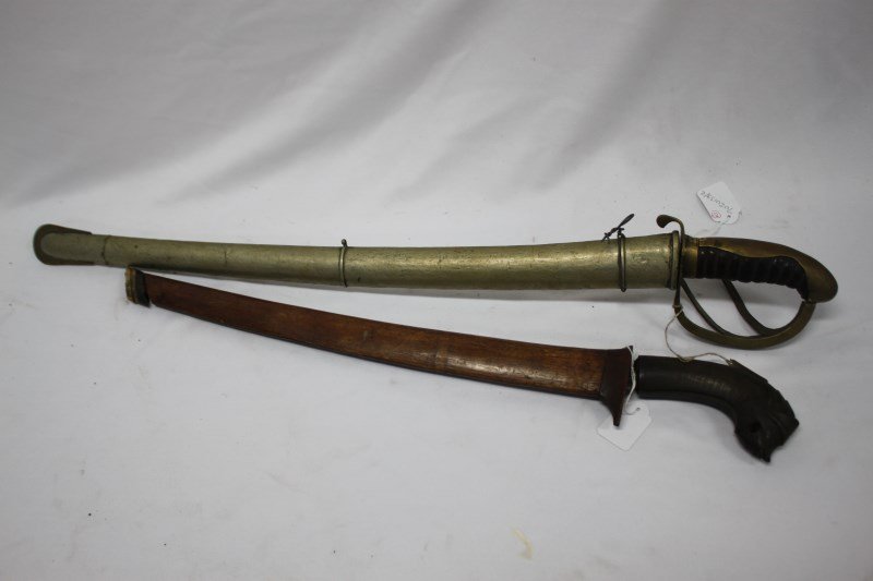 Two Indonesian Swords,: including a Parang l 71cm/58cm