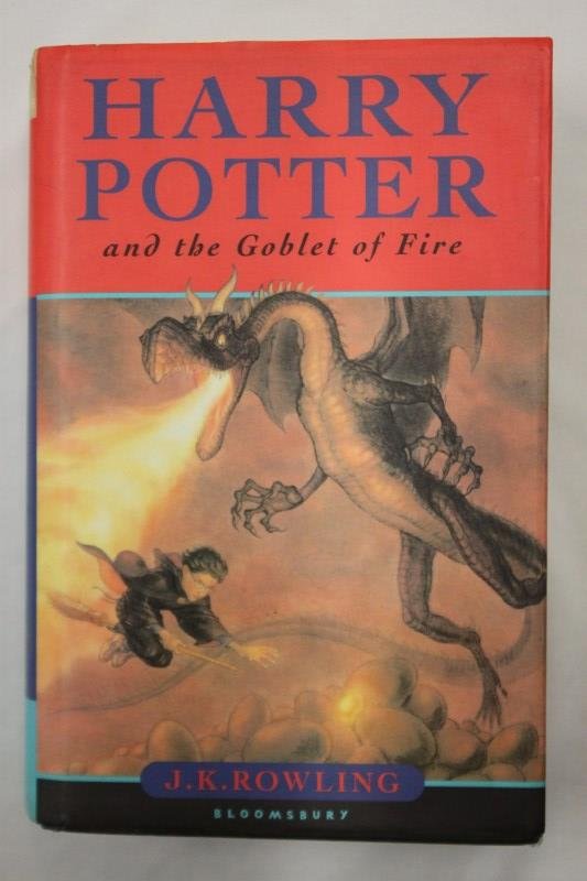 Signed Book, JK Rowling, "Harry Potter: and the Goblet of Fire", Bloomsbury, 2000, hard cover, signed on the dedication page