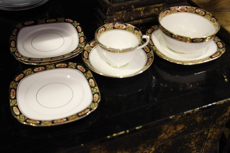 Royal Albert Tea Service,: comprising cups, saucers, side plates and slops bowl,