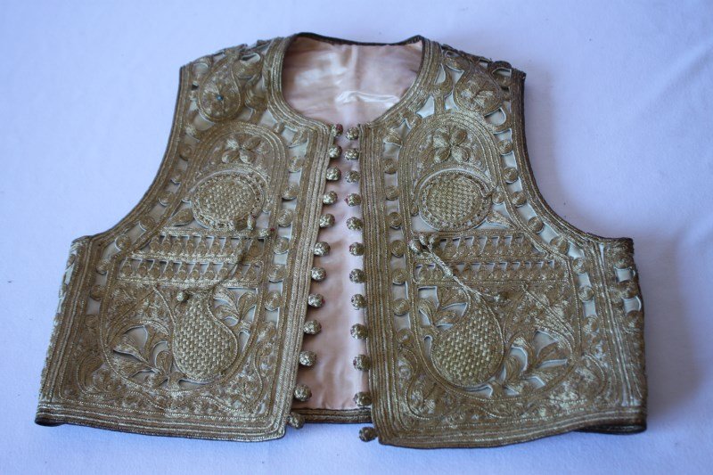 Turkish Gold Thread Embroidered Vest,: (1)
