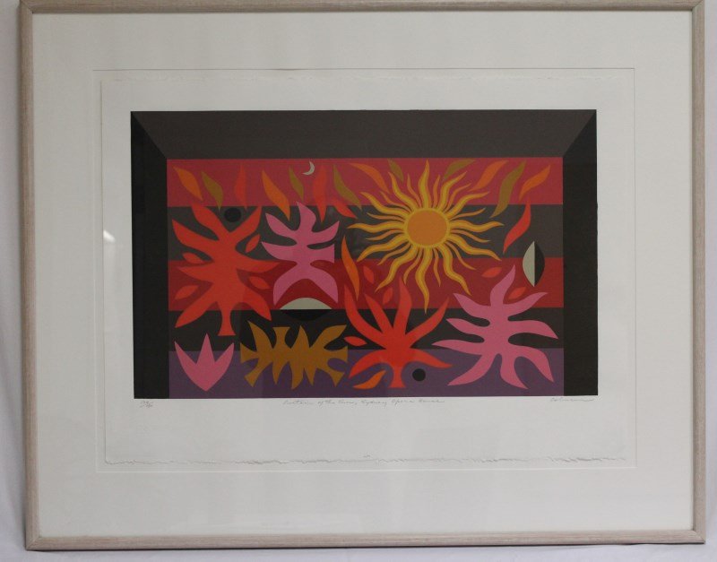 John Coburn (1925-2006): Curtain Of The Sun, Sydney Opera House Screen Print, 139/180 Titled and signed in pencil lower right 41.5cm x 67.5cm