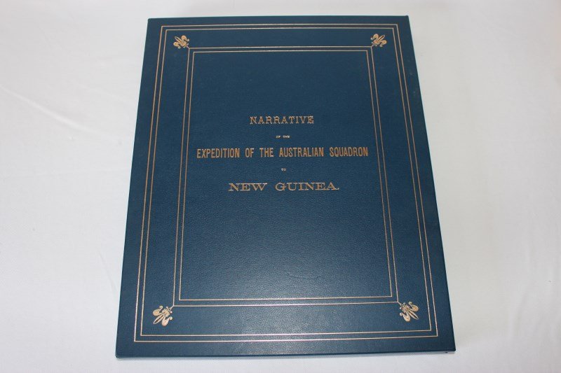 Narrative Of The Expedition Of The Australian Squadron: to New Guinea, Commodore James ElphinstonePublished by Robert Brown & Associates, Bathurst, NSW. Australia., 1984Facsimile edition of the 1885 original. Limited edition, 72/1000, in slip case