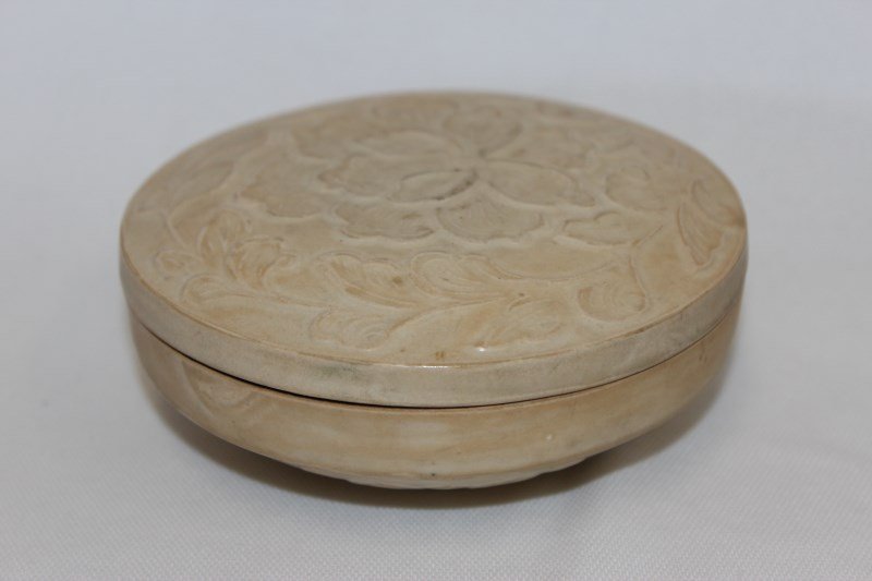 Chinese Ding Ware Lidded Circular Box, (1 of 4)