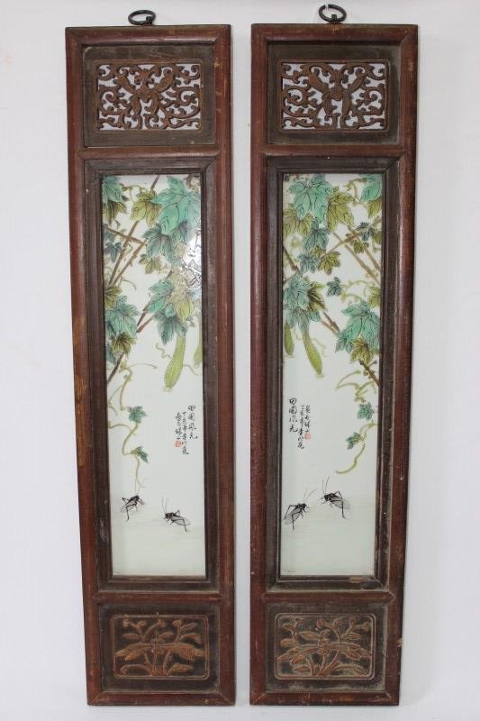 Pair of Chinese Porcelain Panels, (1 of 6)