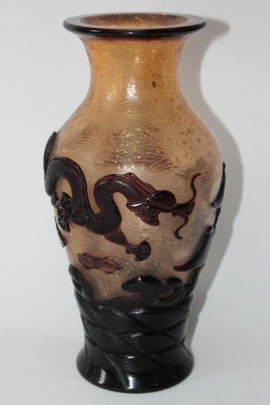 Chinese Peking Glass Vase, (1 of 4)