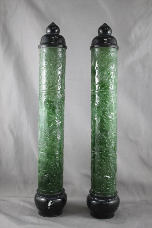 Pair of Chinese Jade Incense Holders, (1 of 6)