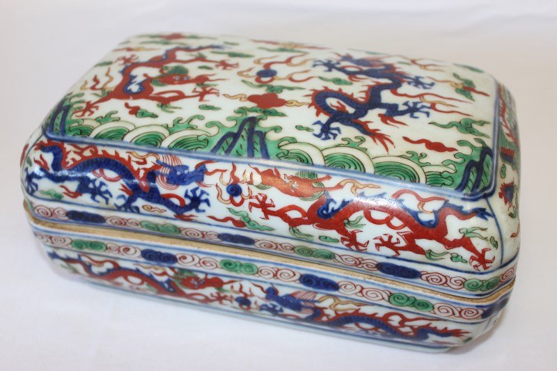 Chinese Pottery Box and Cover, (1 of 10)