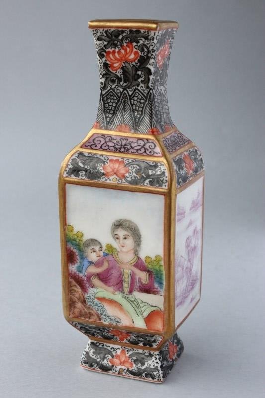 Unusual Chinese Porcelain Miniature Vase, (1 of 6)
