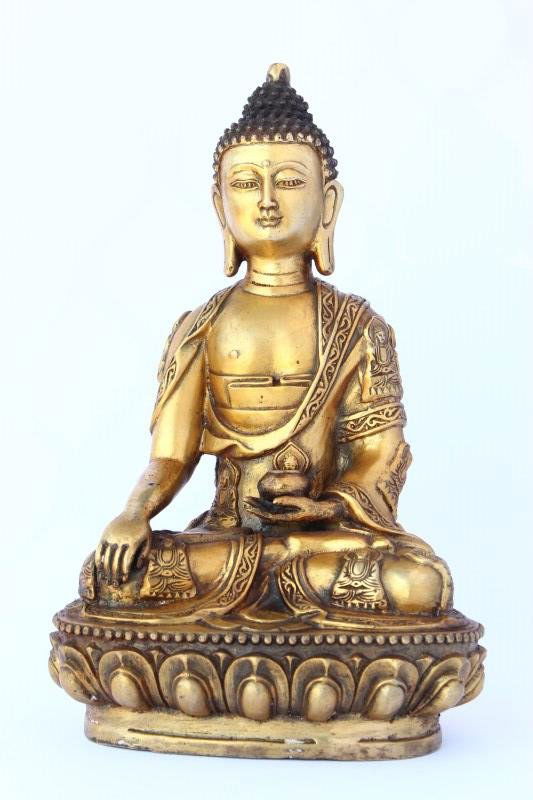 Chinese Bronze Medicine Buddha, (1 of 9)