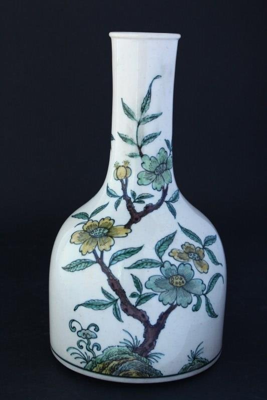 Chinese Famille Vert Mallet Shaped Vase, (1 of 4)