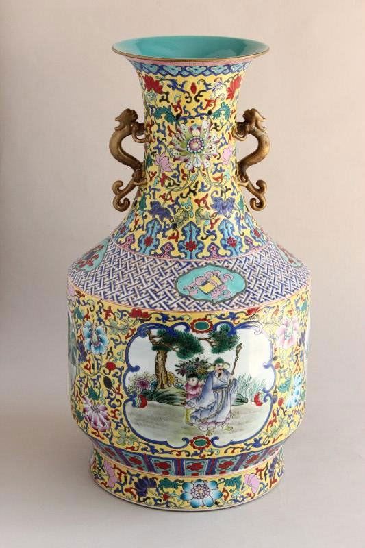 Large Chinese Porcelain Floor Vase, (1 of 10)
