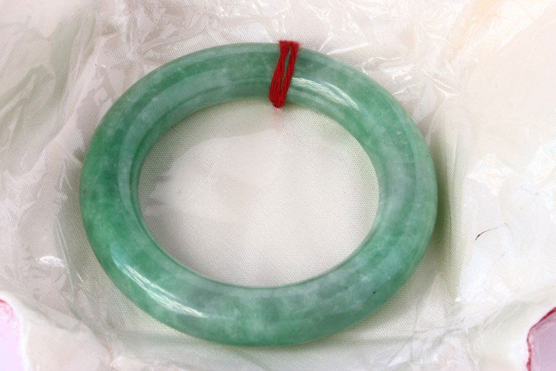 Chinese Green Hardstone Bangle, (1 of 1)