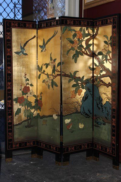 Chinese Four Fold Screen, (1 of 3)
