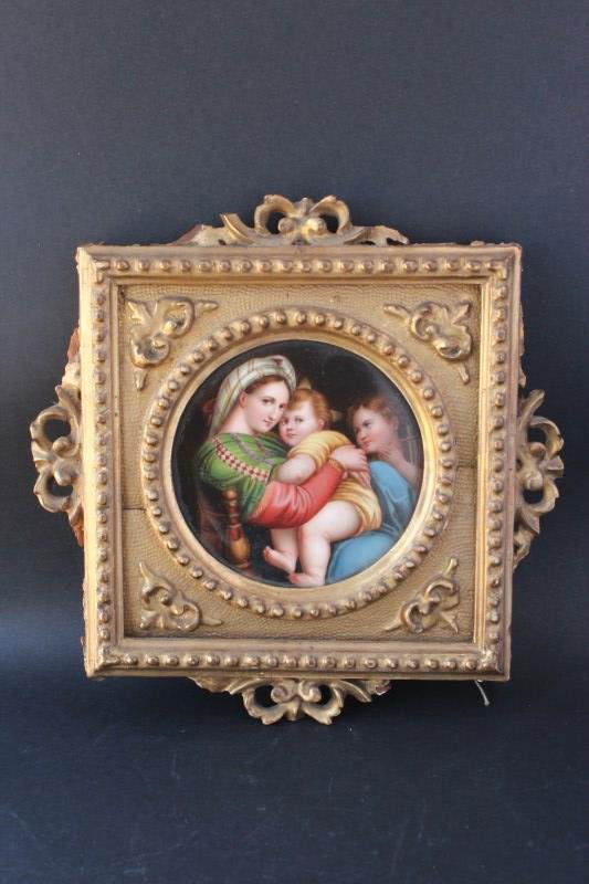German Painted Porcelain Panel, (1 of 1)