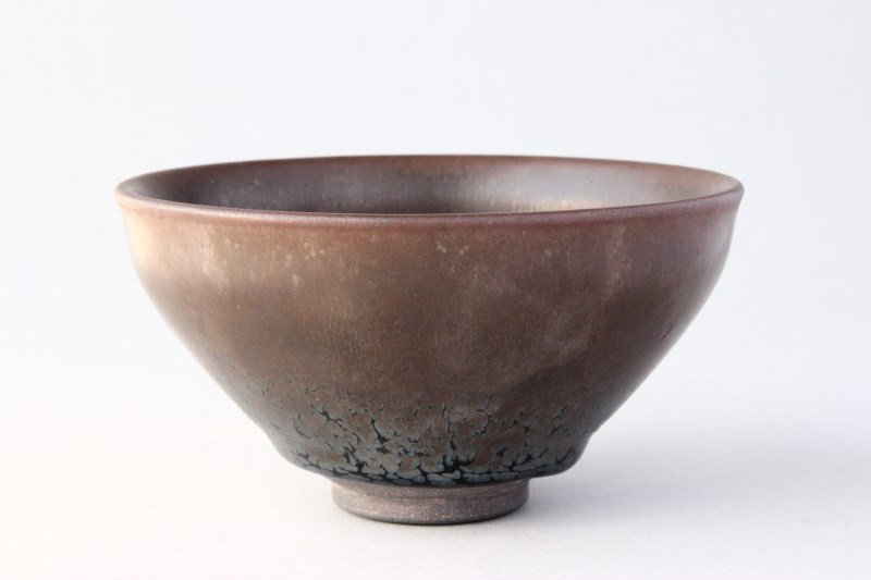 Chinese Hare Glaze Bowl,: of tapering form, in brown and black glaze, on circular foot, d 12cm