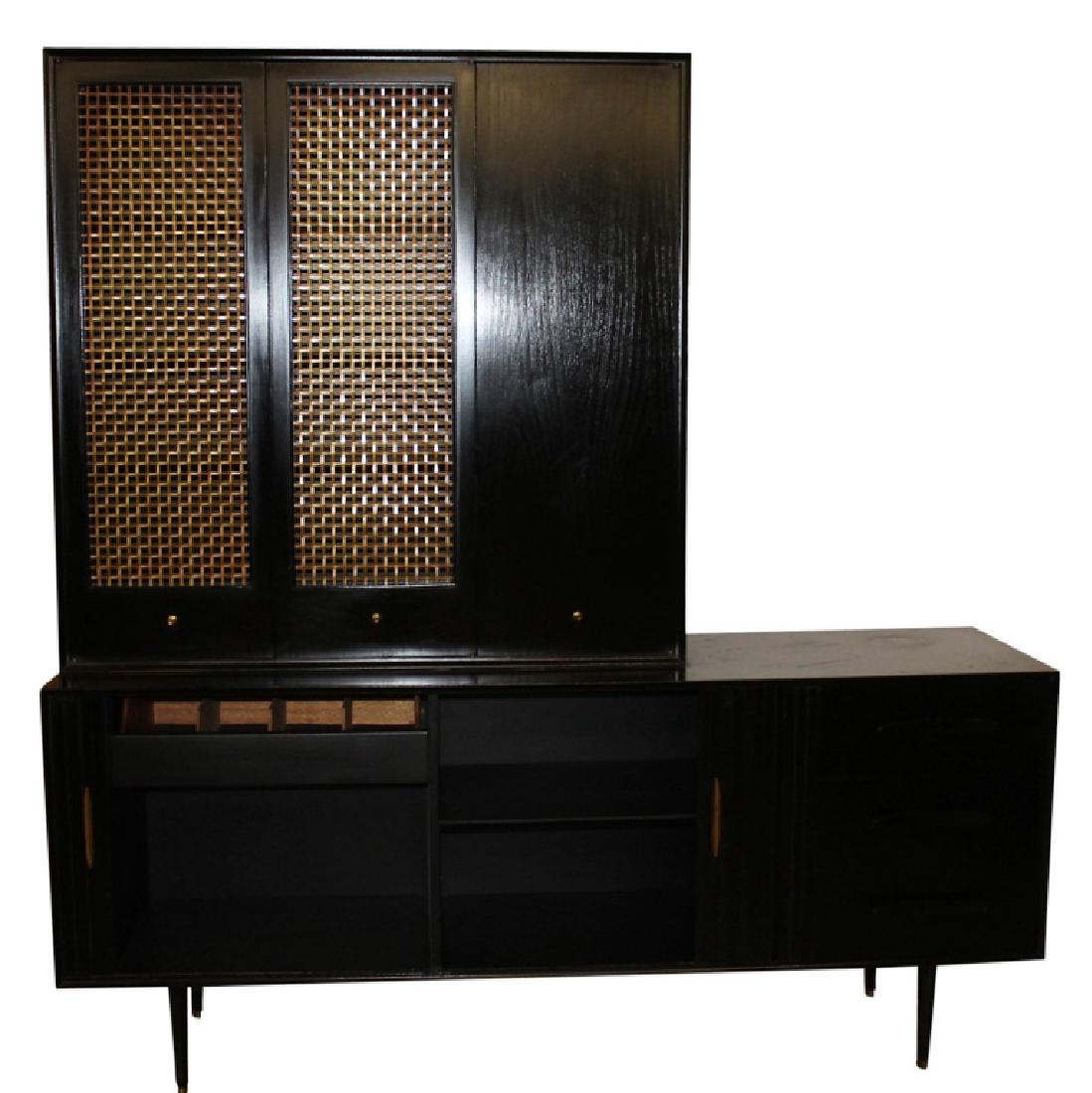 Mid Century Modern 2 Piece Black Sideboard (1 of 5)