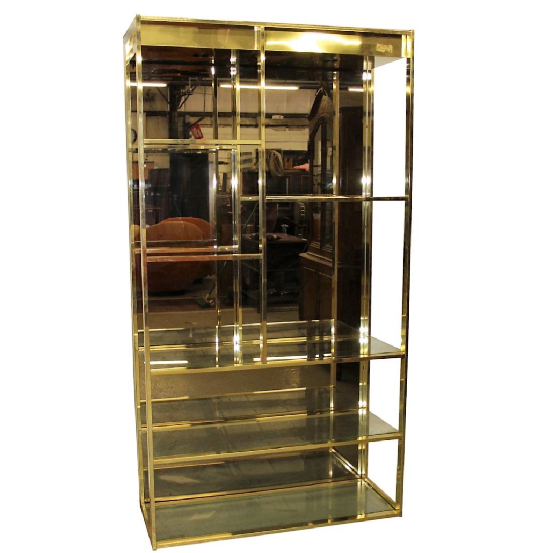 Mid Century Modern Gold Shelving Unit (1 of 4)
