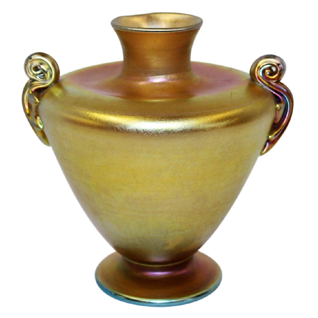 Small Metallic Yellow Tiffany & Co. Vase (1 of 4)