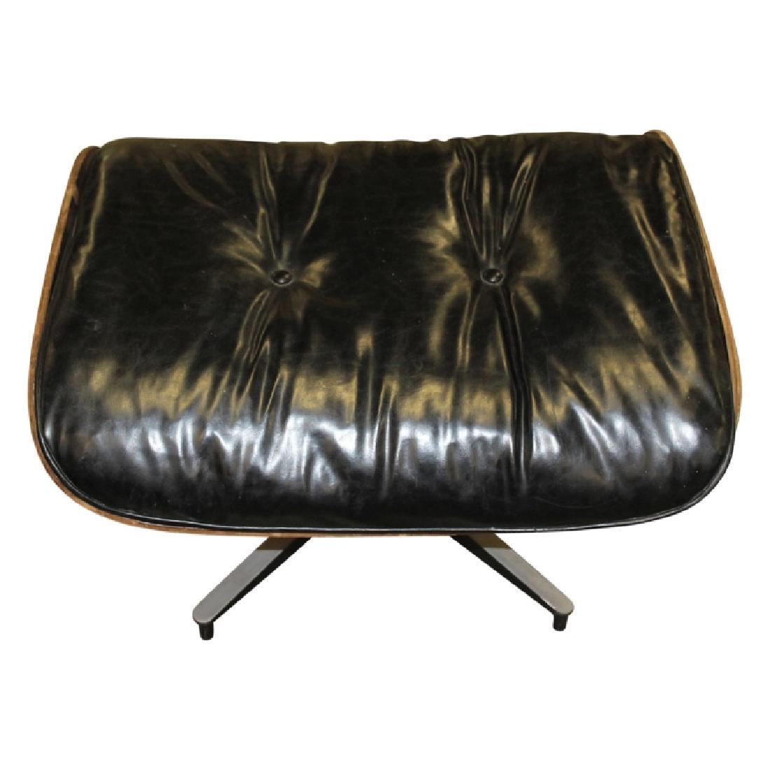 Vintage Herman Miller Black Leather Ottoman (1 of 4)