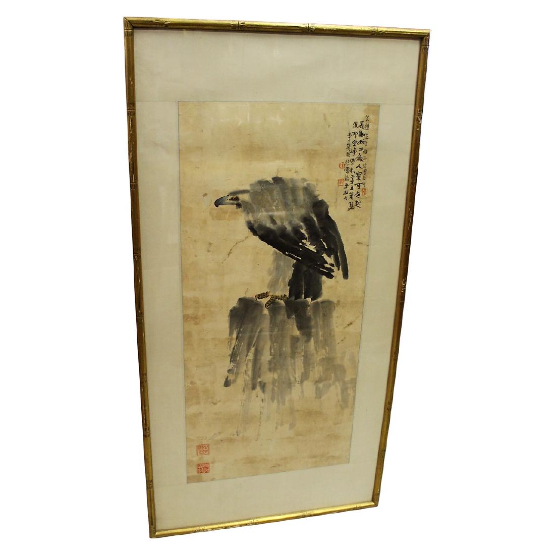 Asian Artwork of a Bird (1 of 5)