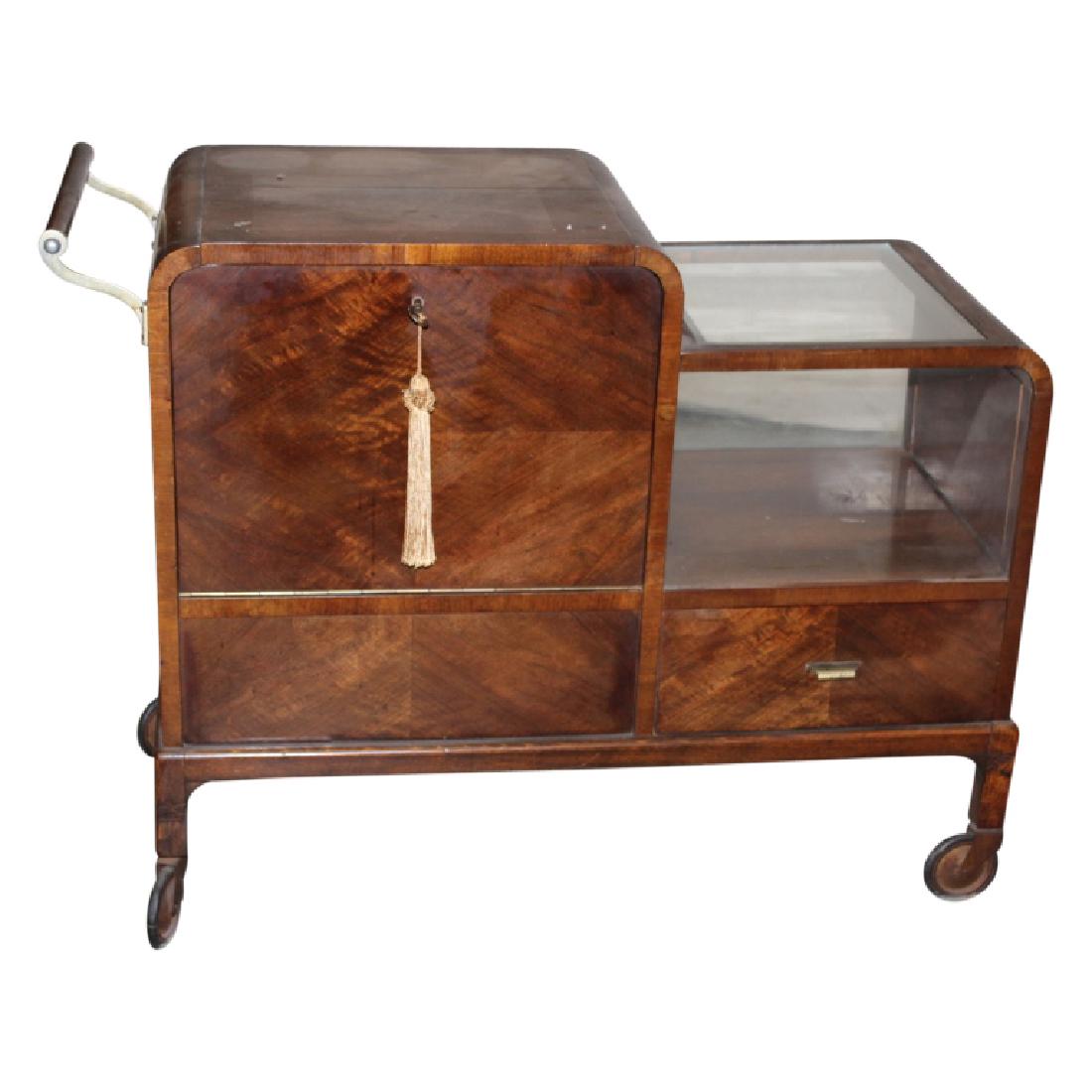 European Wood & Glass Pastry Cart/Bar (1 of 5)