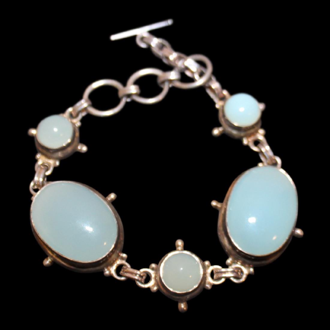 Sterling and Blue Stone Bracelet (1 of 4)