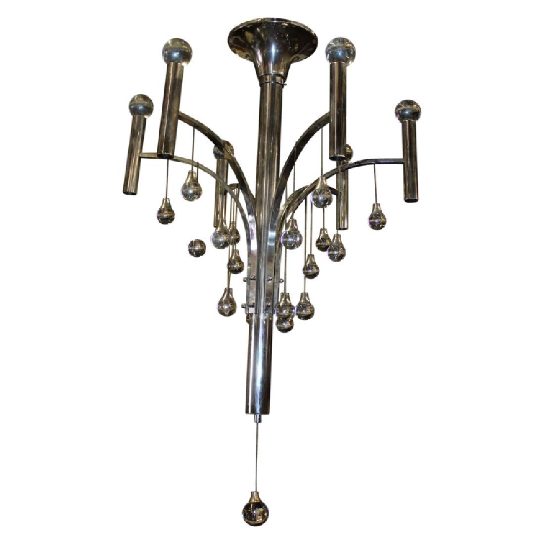 Gaetano Sciolari Chrome Chandelier Small (1 of 2)