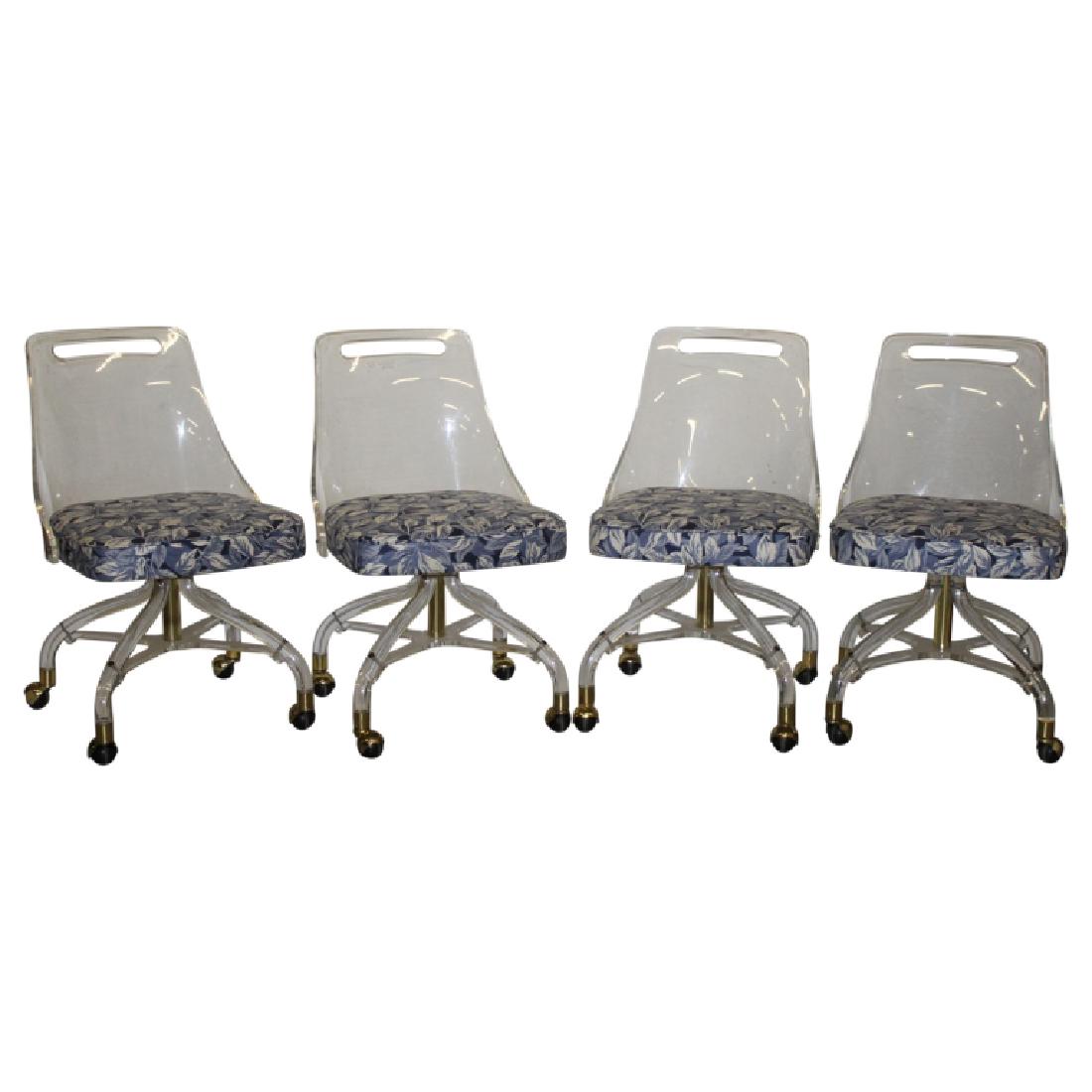 Set of 4 Hill Manufacturing Co. Lucite Chairs (1 of 4)