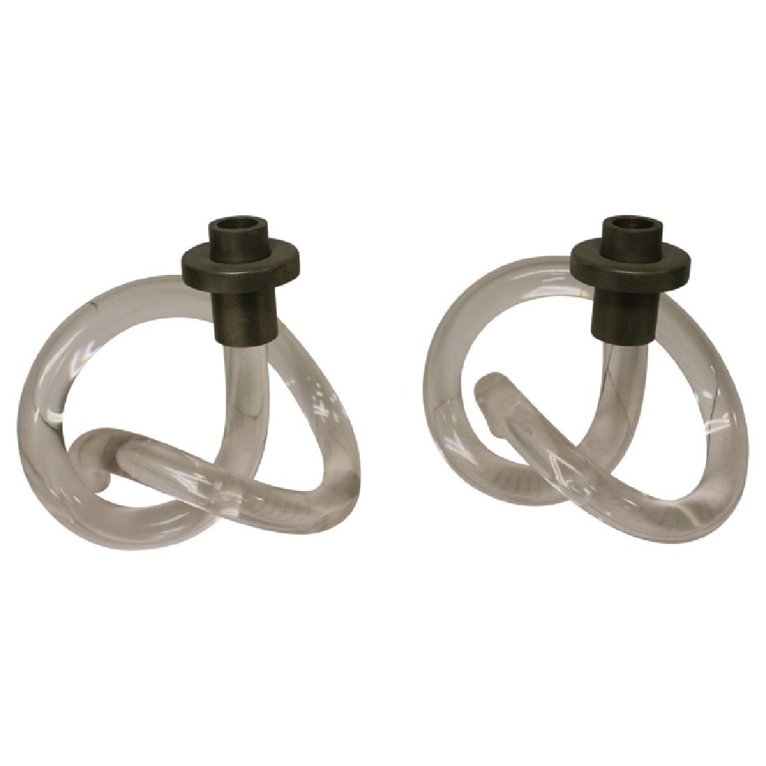 Pair of Dorothy Thorpe "Pretzel" Candlesticks (1 of 4)